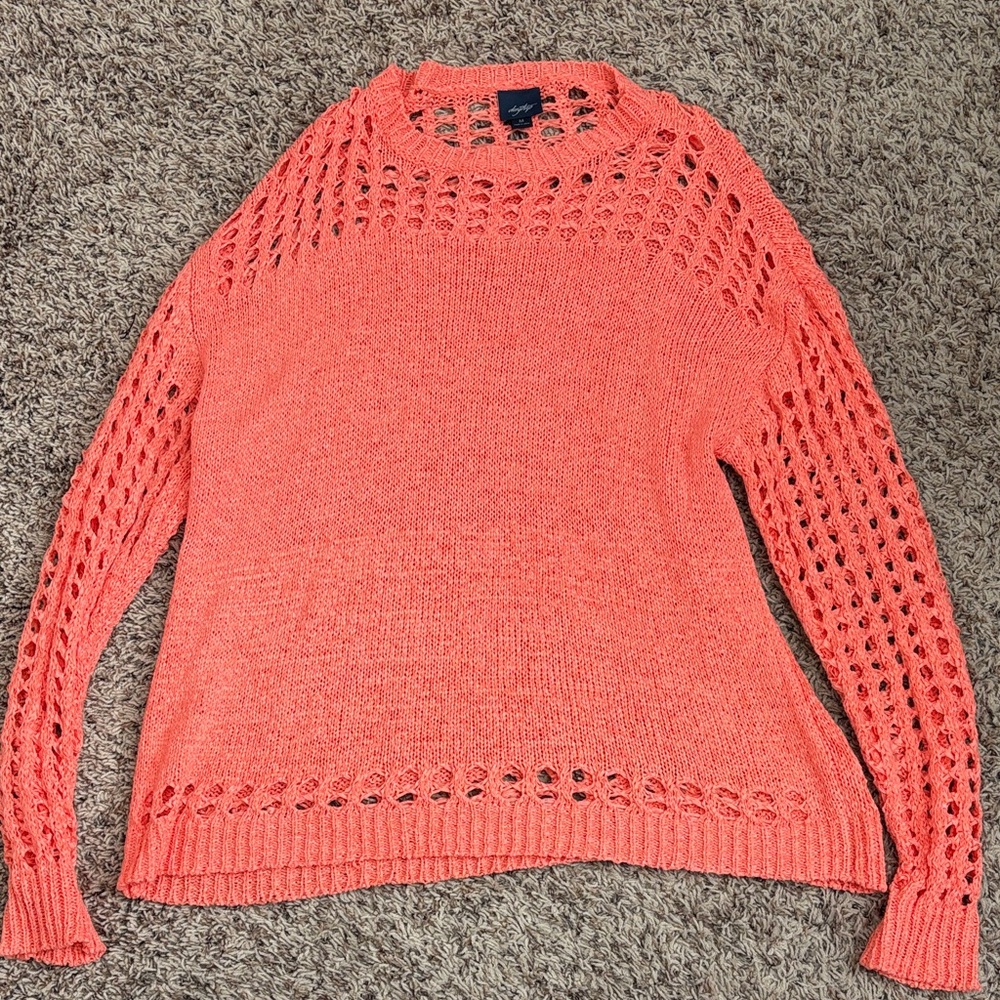 GAP Women's Sweater in Vibrant Coral